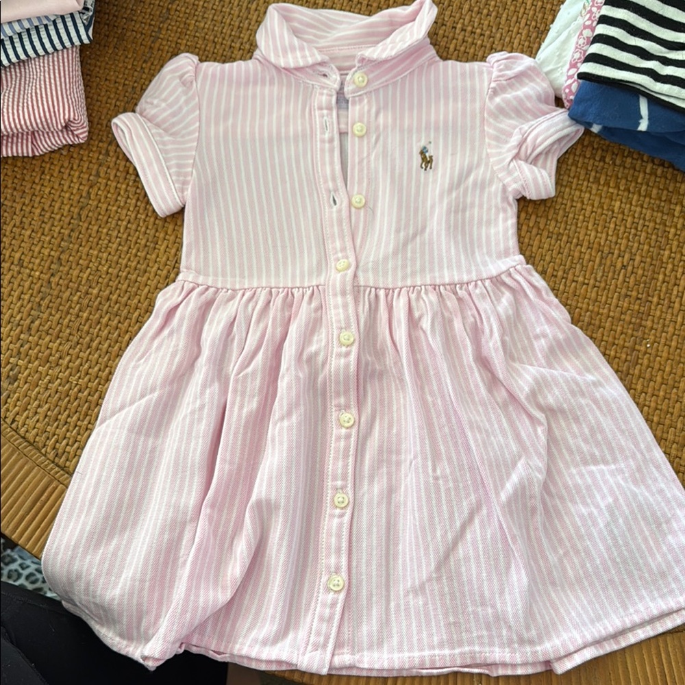 Polo Ralph Lauren Pink Striped Polo Dress